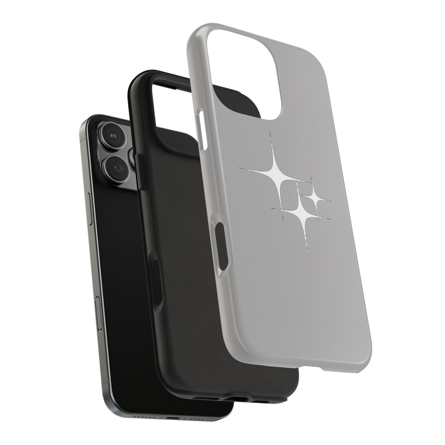 4 Point Star Case Light Grey