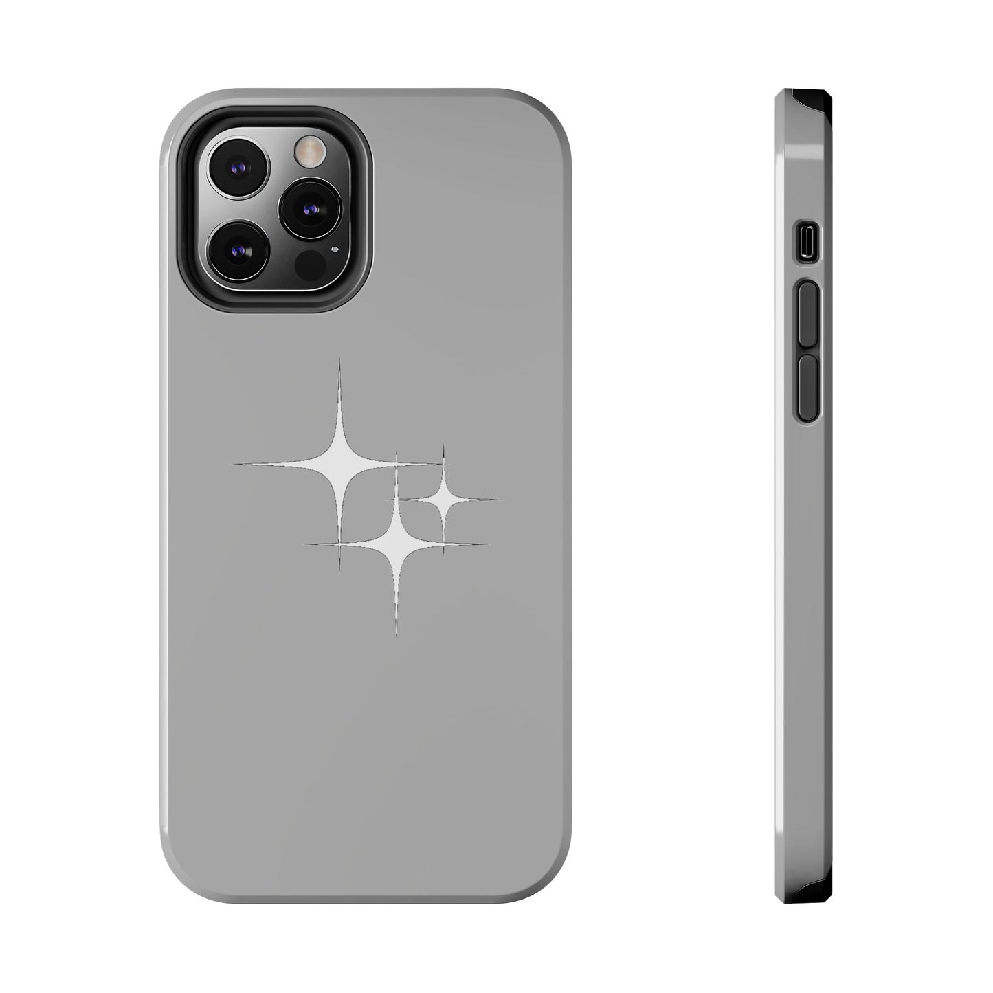 4 Point Star Case Light Grey