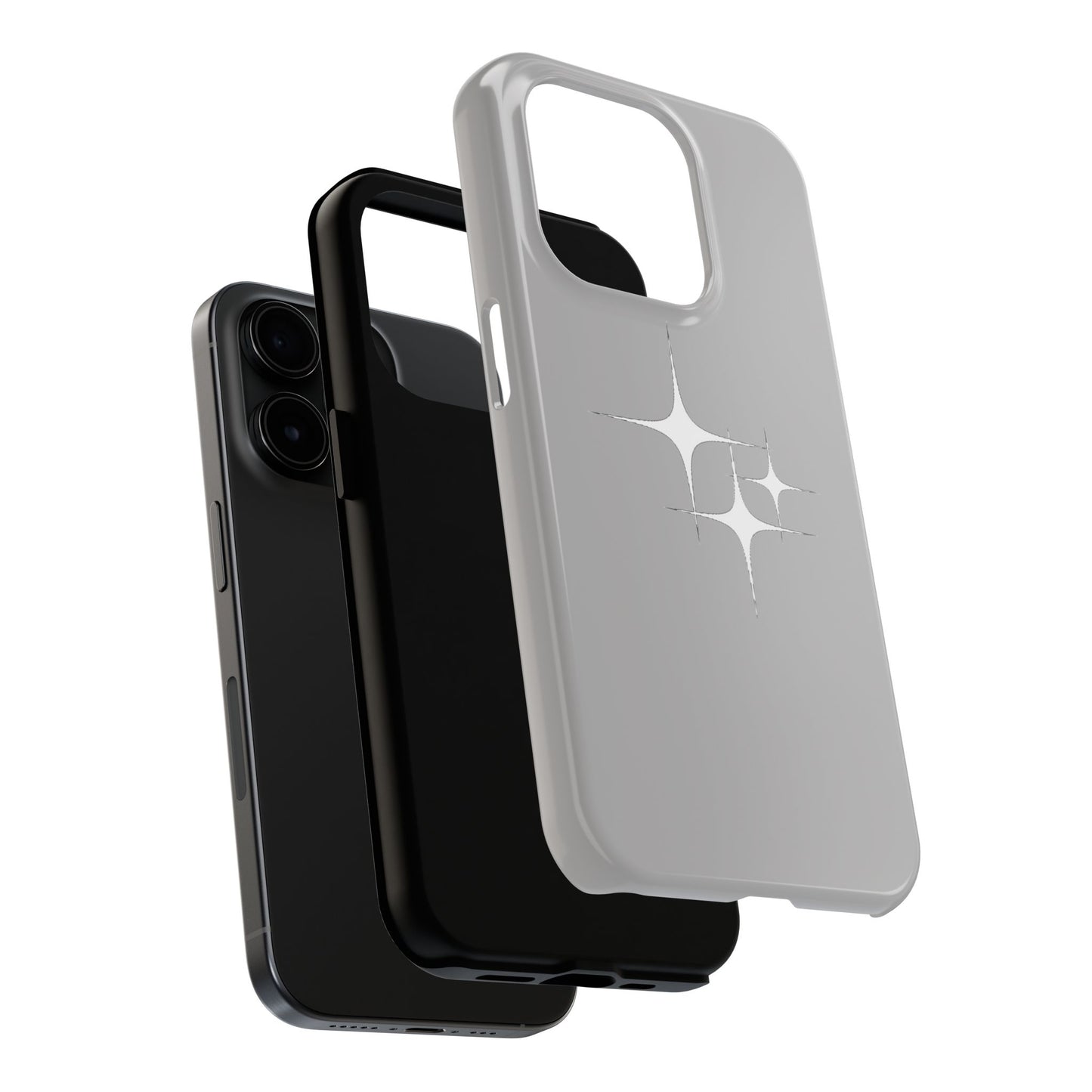 4 Point Star Case Light Grey