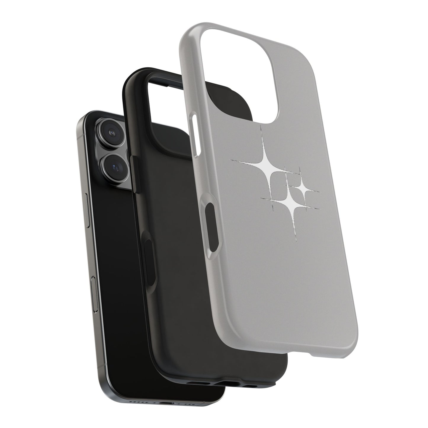 4 Point Star Case Light Grey